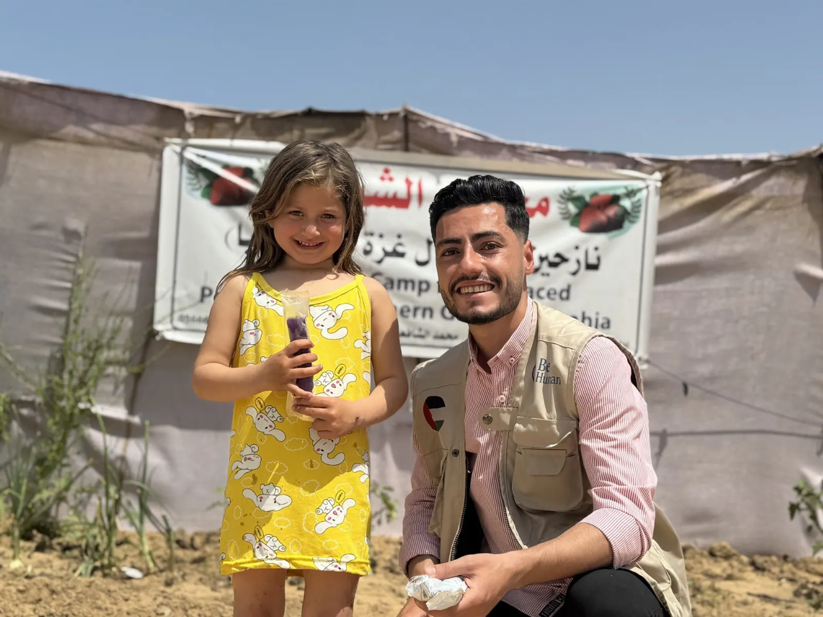 Distributing Ice Cream to Displaced Children in Gaza