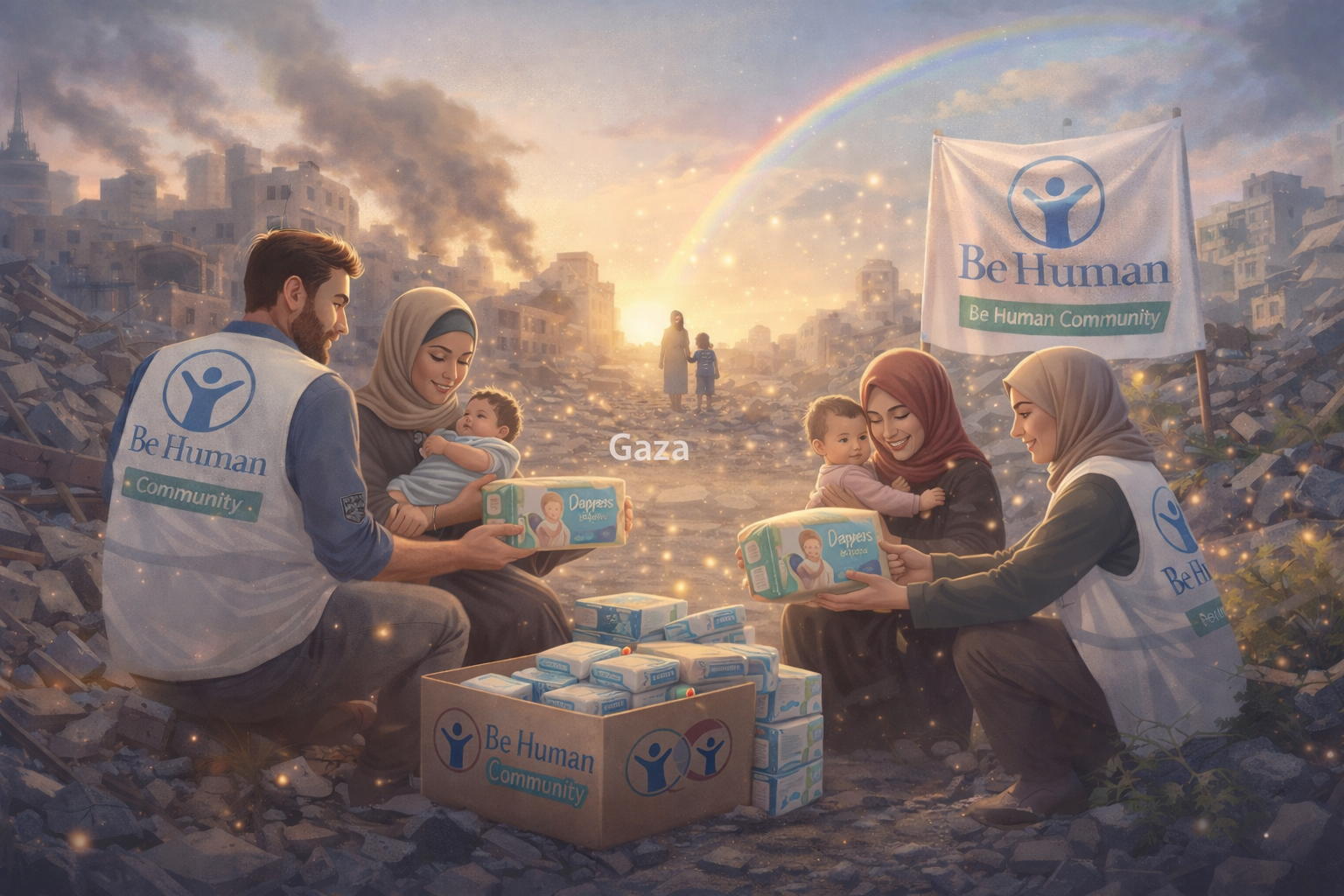 Distribution of Diapers For Children