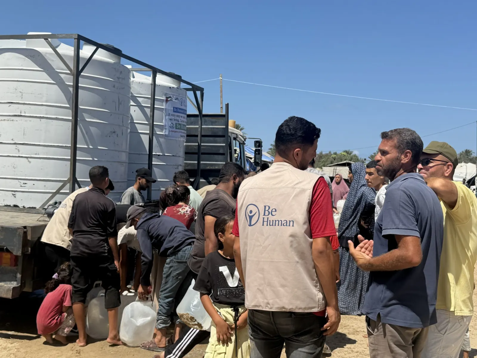 Distributing Water to Displacement Camps image 1