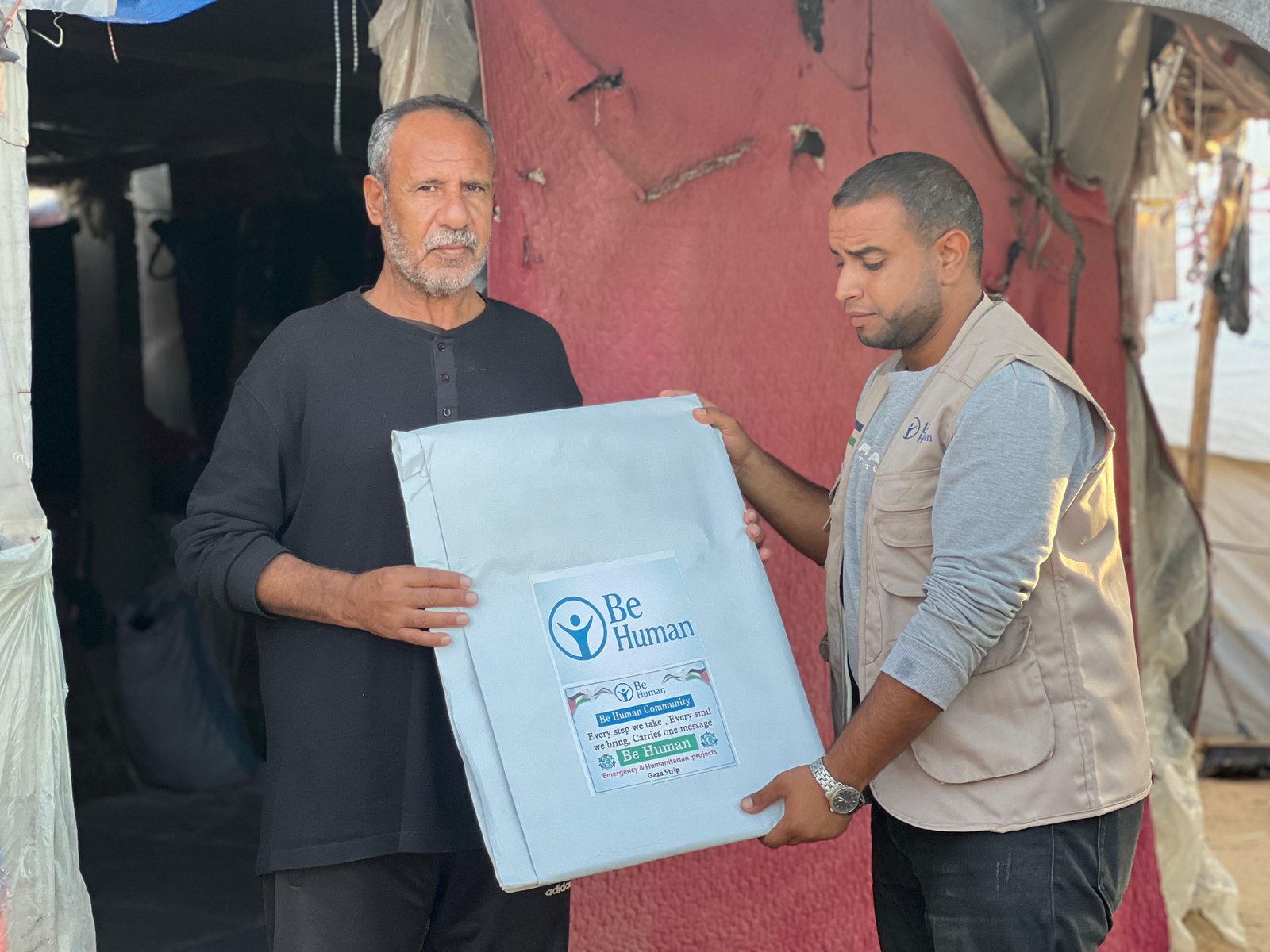 Covers for Displaced Families’ Tents in Gaza